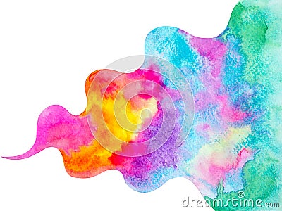 abstract color bubble speak speech art mind spiritual mental imagine soul healing energy emotion wave watercolor painting Cartoon Illustration