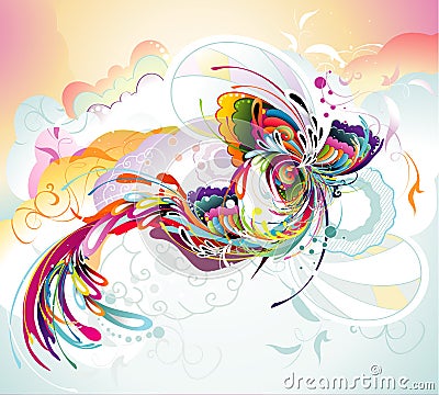 Abstract color composition Vector Illustration