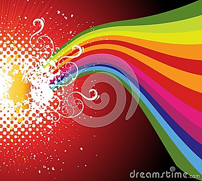 Abstract color creative design wave Vector Illustration