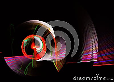 Abstract color dynamic background with lighting effect. Fractal spiral. Fractal art Cartoon Illustration