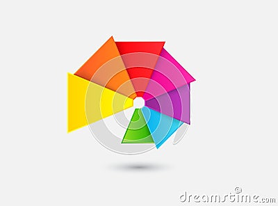 Abstract color fan Stock Photo