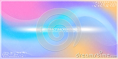 Abstract color gadientmesh and lines with bokeh colorful background Vector Illustration