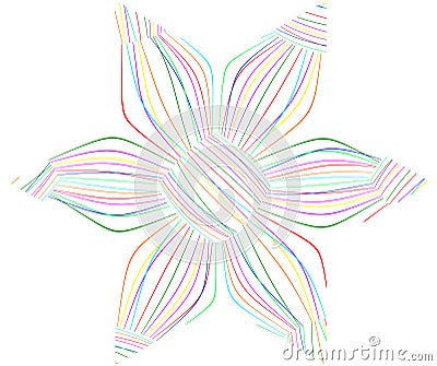 Abstract color lines flower Stock Photo