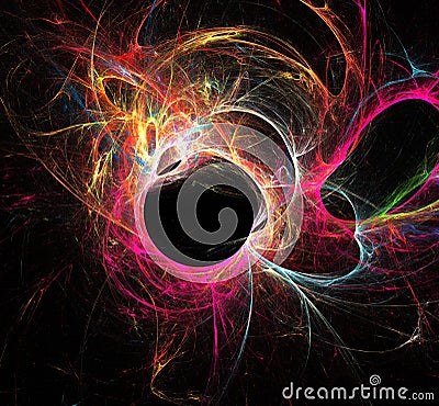 Abstract color pattern of motion neon lights Stock Photo