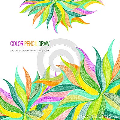 Abstract color pencil draw background Stock Photo