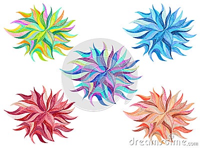 Abstract color pencil draw Stock Photo