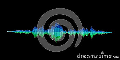 Abstract color sound waves for equalizer. Digital waveform design. Vector illustration. Vector Illustration