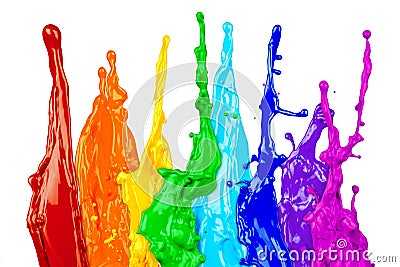 Abstract color splash rainbow Stock Photo