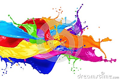 Abstract color splashes Stock Photo