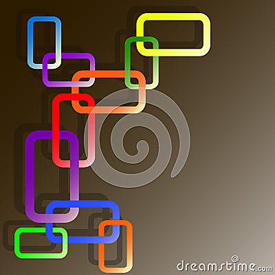 Abstract Color Squares Background Cartoon Illustration