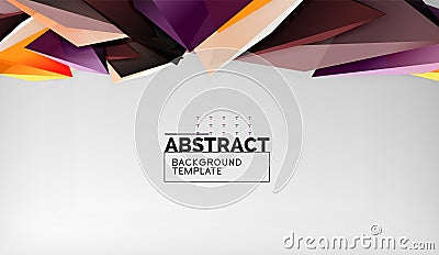 Abstract color triangles geometric background. Mosaic triangular low poly style Vector Illustration