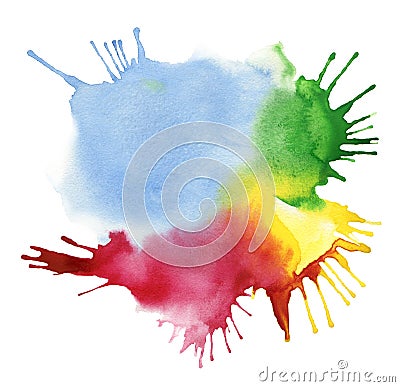 Abstract color watercolor blot Stock Photo
