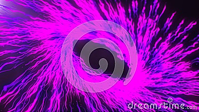 Motion graphics with pink & purple colored spiral and spheres Stock Photo