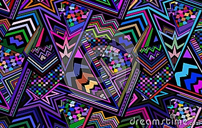 Abstract colored background consisting of lines and triangles Vector Illustration