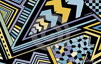 Abstract colored background consisting of lines and triangles Vector Illustration