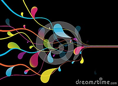 Abstract colored background with lines. Vector Illustration