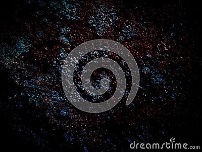 Abstract colored coarse lumps on a black background. Moldy wall surface texture Stock Photo