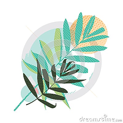 Abstract colored modern Greeting card Vector Illustration