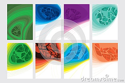 Abstract colored modern template for calendar, brochures, poster Vector Illustration