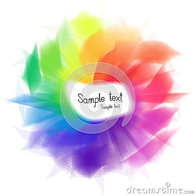 Abstract Colored Rainbow Text Template Vector Illustration