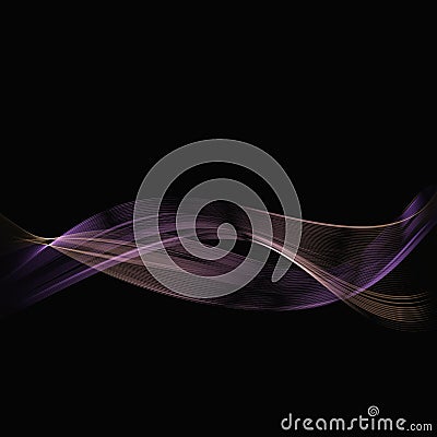 Abstract colored smoke on a black background Vector eps10 Vector Illustration