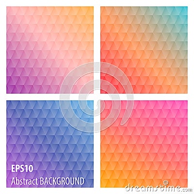 Abstract colored triangles backgrounds. Vector Illustration