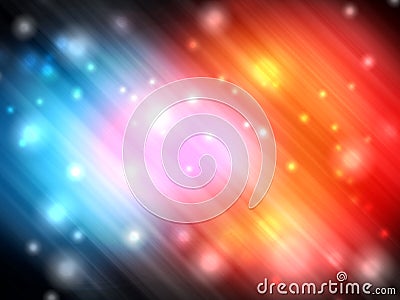 Abstract colorful aurora with light glister background. Stock Photo