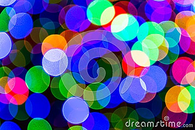 Abstract colorful background bokeh city`s lights at night Stock Photo