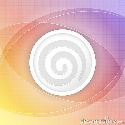 Abstract colorful background with circular space for your content and grid. Vector Illustration