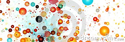 Abstract colorful background with dots and circles. Light multicolor pattern of dots and a gradient Stock Photo