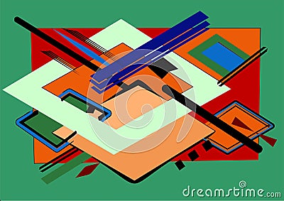 Abstract composition- 19-215 Vector Illustration