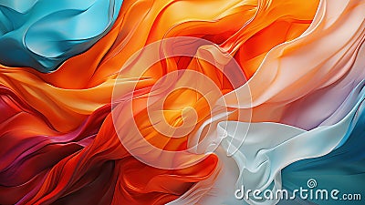 Abstract colorful background, light fabric flowing Stock Photo