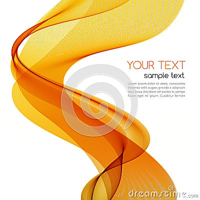 Abstract colorful background with orange wave Vector Illustration