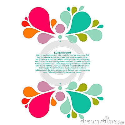 Abstract colorful background with place for your text, drop element Vector Illustration