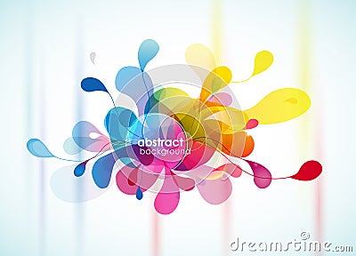 Abstract colorful background reminding flower. Vector Illustration