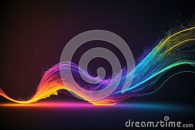 Abstract colorful backgrounf with waves. Stock Photo