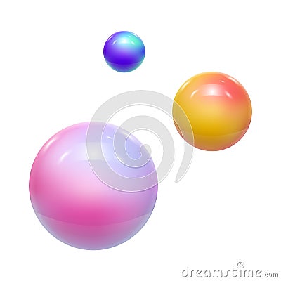 Abstract Colorful Balls or Spheres. Vector Vector Illustration