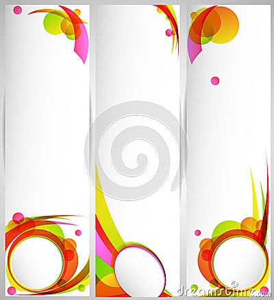 Abstract colorful banner set Vector Illustration