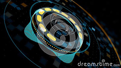 Abstract colorful bass beat motion background. Animation. Audio equalizer for night clubs, dance stage, parties, events Stock Photo