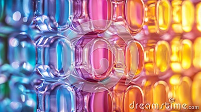 Abstract Colorful Binary Code Pattern Background Stock Photo