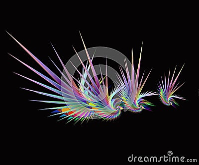Abstract colorful birds Stock Photo