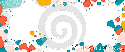 abstract colorful blob pattern with layered organic shapes in vibrant hues, creative design representing fluid harmony Stock Photo