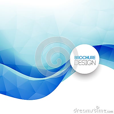 Abstract colorful blue line vector background Vector Illustration