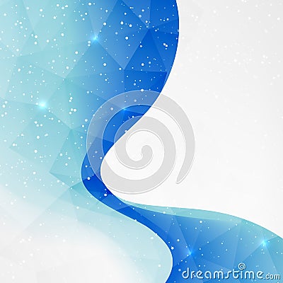 Abstract colorful blue line vector background Vector Illustration