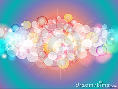 Abstract Colorful Blur Bokeh background Design Vector Illustration