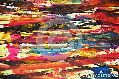 Abstract colorful blurred colors, contrasts, waxy paint creative background Stock Photo