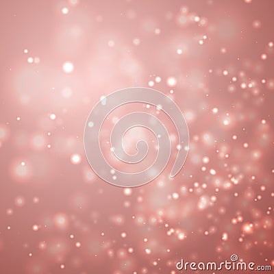 Abstract colorful bokeh and glowing spakling shining particles in random. Lighting effects of flash. Blurred vector background Cartoon Illustration