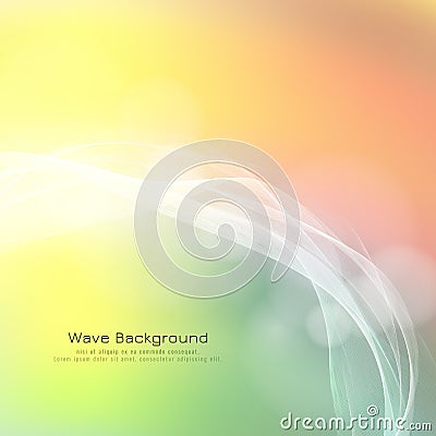 Abstract colorful bright wave background Vector Illustration