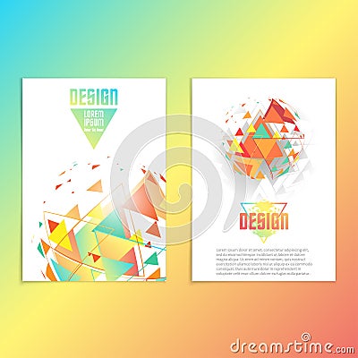 Abstract colorful brochure design template Stock Photo