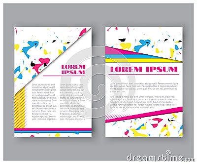 Abstract colorful business card set, corporate cover collection, brochure title sheet. Vector Vector Illustration
